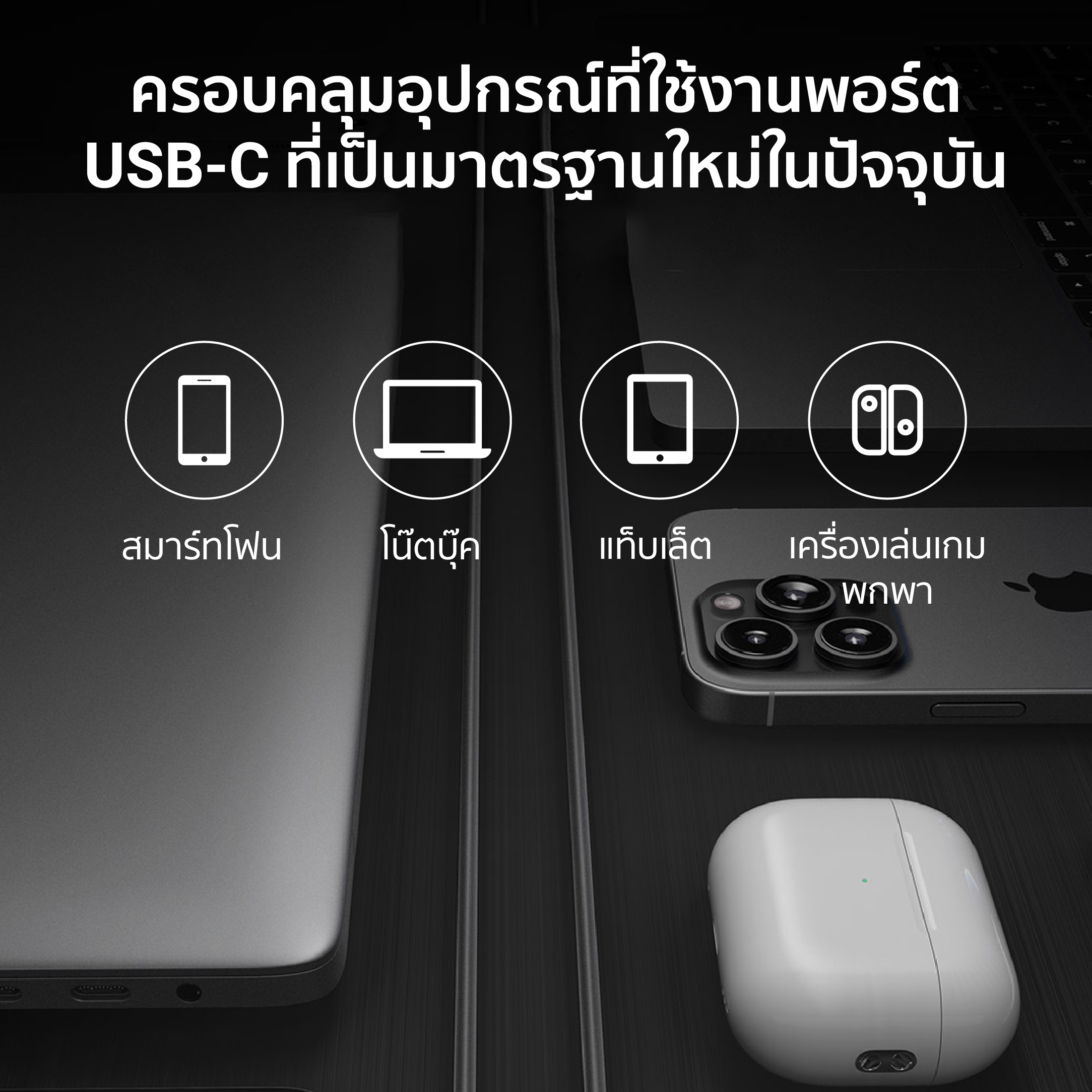 สายชาร์จเร็ว 240W USB-C to USB-C CUKTECH CTC615N สีขาว 1.5 เมตร รองรับเทคโนโลยี PD3.1_5