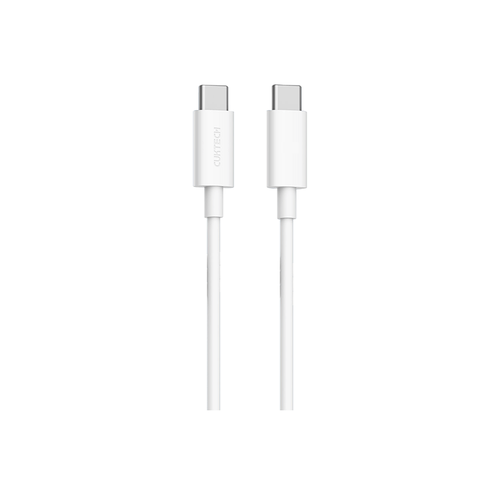 สายชาร์จไนลอนถัก CUKTECH รุ่น CTC515N USB-C to USB-C 100W  ยาว 1.5 เมตร สีขาว (รองรับเทคโนโลยีชาร์จเร็ว PD)