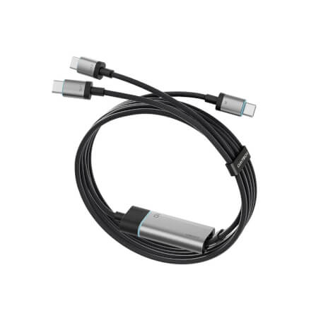 สายชาร์จเร็ว CUKTECH รุ่น C2C515 AI CHARGING สีดำ 2 พอร์ต USB-C ยาว 1.35 เมตร (เทคโนโลยีชาร์จเร็ว PD3.0 PPS)_0