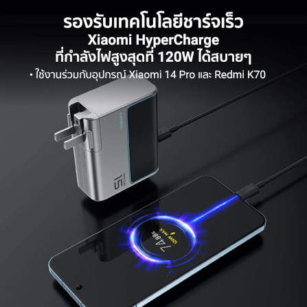 สายชาร์จเร็ว CUKTECH รุ่น CTC615N USB-C to USB-C 240W ยาว 1.5 เมตร สีขาว (รองรับชาร์จเร็ว PD3.1)_3