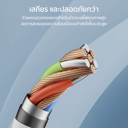 สายชาร์จไนลอนถัก CUKTECH รุ่น CTC515N USB-C to USB-C 100W  ยาว 1.5 เมตร สีขาว (รองรับเทคโนโลยีชาร์จเร็ว PD)_6