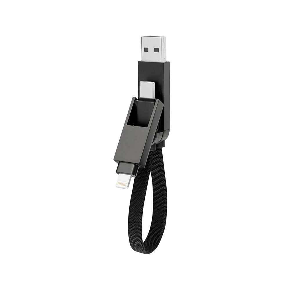 สายชาร์จไนลอนถัก ZTEC ZM430 4-IN-1 สีดำ รองรับชาร์จเร็ว 5A 240W