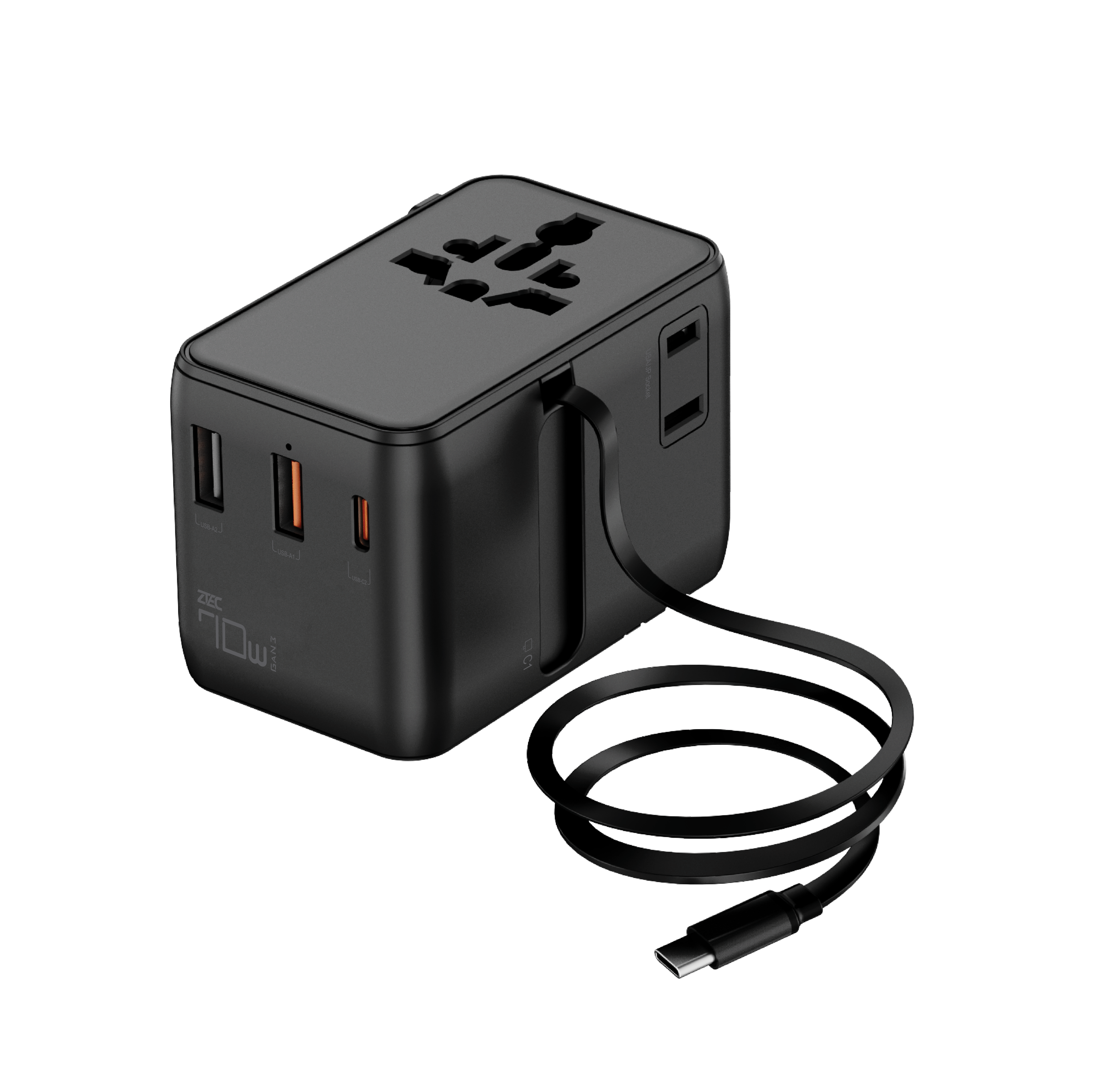 หัวแปลงปลั๊กไฟ ZTEC ZU701 70W TRAVEL ADAPTER