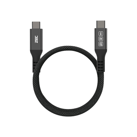 สายชาร์จเร็วแบบแม่เหล็ก ZTEC รุ่น ZC661 USB-C TO USB-C สีดำ THUNDER 5,USB 4 (รองรับการเชื่อมต่อภาพ 16K)_0