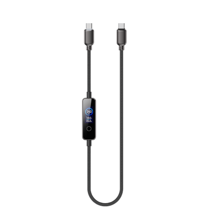 สายชาร์จเร็ว ZTEC รุ่น ZC561 USB-C TO USB-C 1.2 เมตร สีดำ 5A 240W หน้าจอ TFT_0