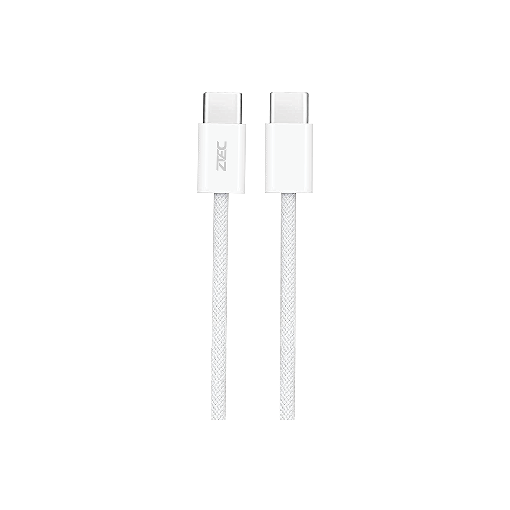 สายชาร์จเร็ว ZTEC รุ่น ZC321 USB-C to USB-C 3A 60W 1 เมตร สีขาว (รองรับเทคโนโลยี PD และ QC)_0