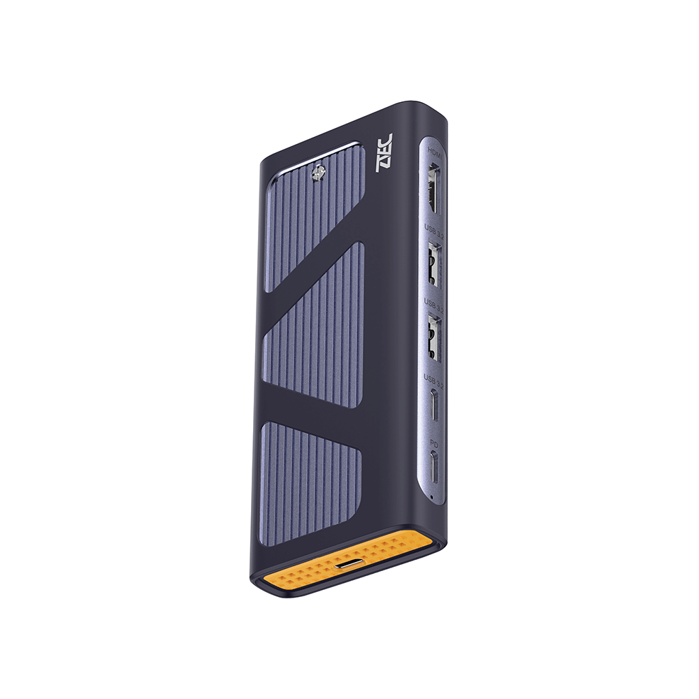 Portable M.2 (6in1) Docking Station ZTEC รุ่น ZD622 พอร์ต USB-C (ช่องการเชื่อมต่อ 6 ช่องในอุปกรณ์เดียว)_0