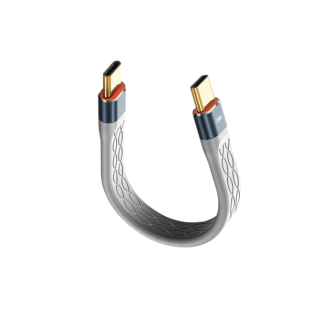 สายชาร์จเร็ว ZTEC รุ่น ZC650 USB-C to USB-C 15 ซม. สีเทา (รองรับชาร์จเร็ว 240W)