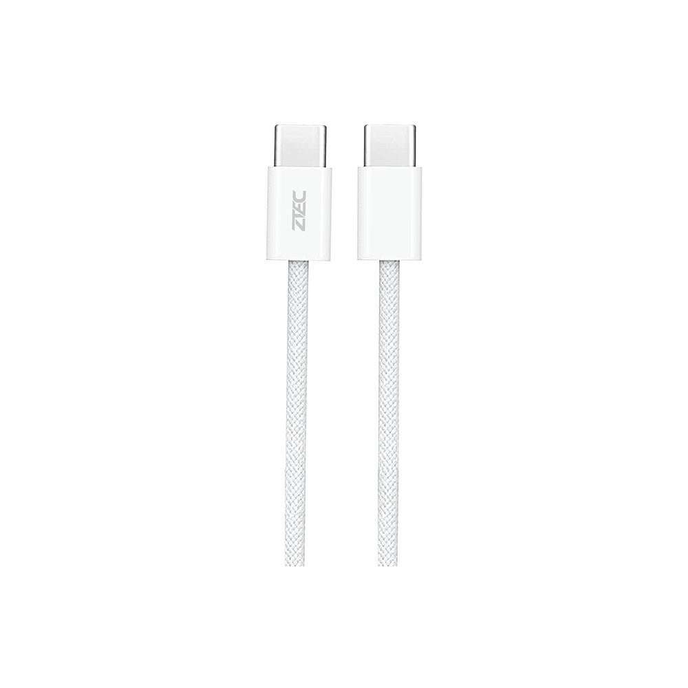 สายชาร์จเร็ว ZTEC รุ่น ZC321 USB-C to USB-C 3A 60W 1 เมตร สีขาว (รองรับเทคโนโลยี PD และ QC)