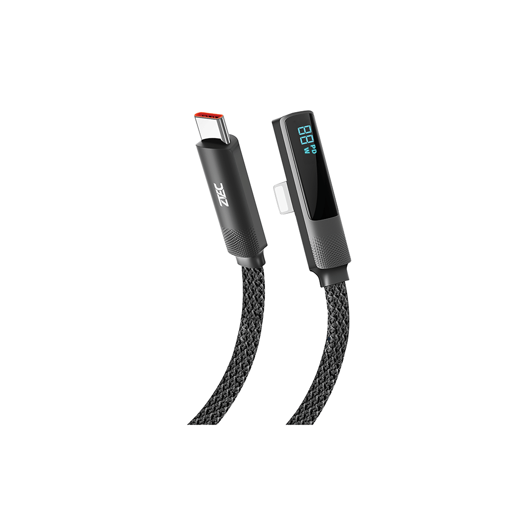 สายชาร์จเกมมิ่ง ZTEC รุ่น ZL531 USB-C to Lightning 27W ยาว 1.2 เมตร สีดำ (รองรับชาร์จเร็ว PD / QC)