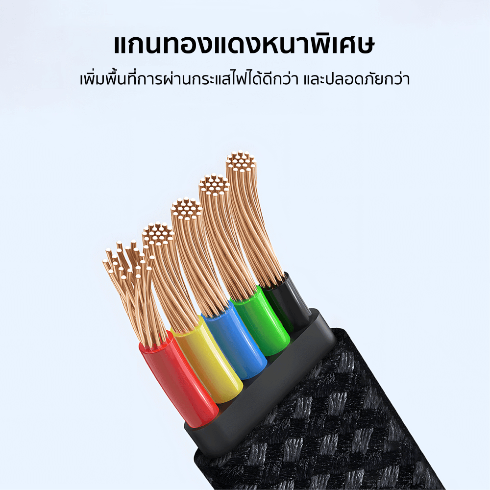 สายชาร์จเร็วเกมมิ่ง ZTEC รุ่น ZC531 USB-C to USB-C 100W ยาว 1.2 เมตร สีดำ  (รองรับชาร์จเร็ว PD / QC)