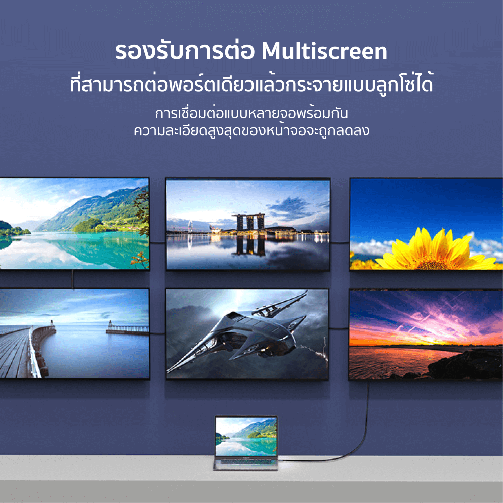 สายไนลอนถัก ZTEC รุ่น ZC641 USB-C to USB-C 240W Thunder Bolt  ยาว 1 เมตร สีดำ (มีจอ,สายขดได้)