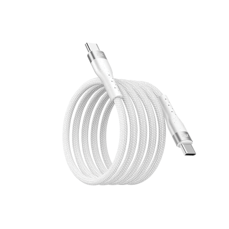 สายชาร์จเร็วแบบแม่เหล็ก ZTEC รุ่น ZC331 USB-C to USB-C 60W ยาว 1 เมตร สีขาว (รองรับเทคโนโลยี PD/QC)_1