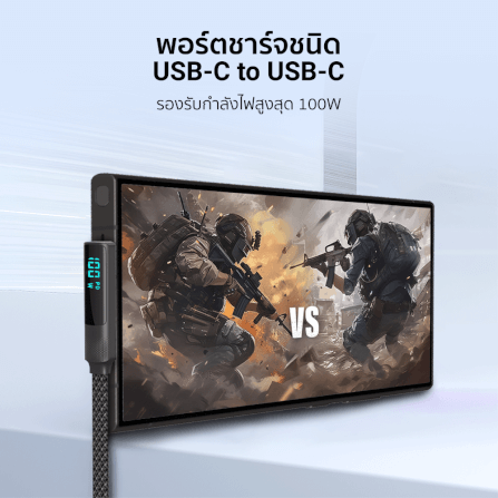 สายชาร์จเร็วเกมมิ่ง ZTEC รุ่น ZC531 USB-C to USB-C 100W ยาว 1.2 เมตร สีดำ  (รองรับชาร์จเร็ว PD / QC)_3