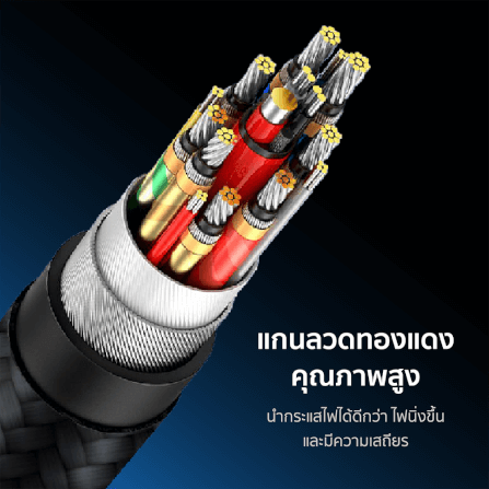 สายชาร์จไนลอนถัก ZTEC รุ่น ZC622 USB-C to USB-C 240W thunder 4/3 ยาว 2 เมตร สีเทา (รองรับการเชื่อมต่อภาพ 8K)_9