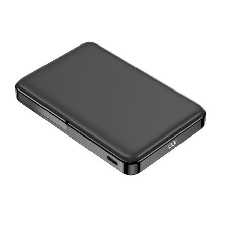 แบตเตอรี่สำรอง Pisen TP-D080-GRY 10,000mAh PowerMag แบบดิจิตอลแม่เหล็ก 2in1 สีดำ_2