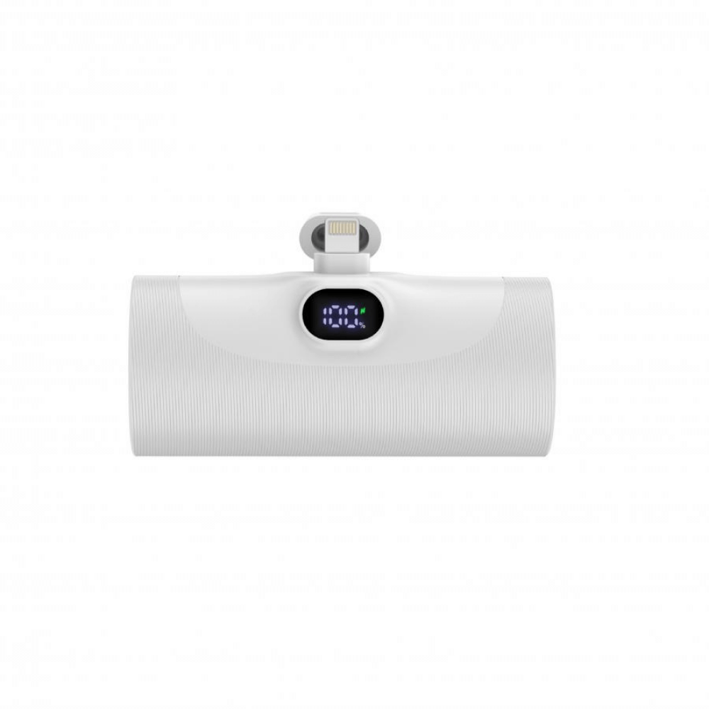 แบตเตอรี่สำรองแบบเสียบชาร์จ UVOLT MINI UVP05L-WHT (EH1) LIGHTNING 5,000MAH สีขาว รองรับ PD 20W (จอแสดงผลดิจิตอลLED)_0