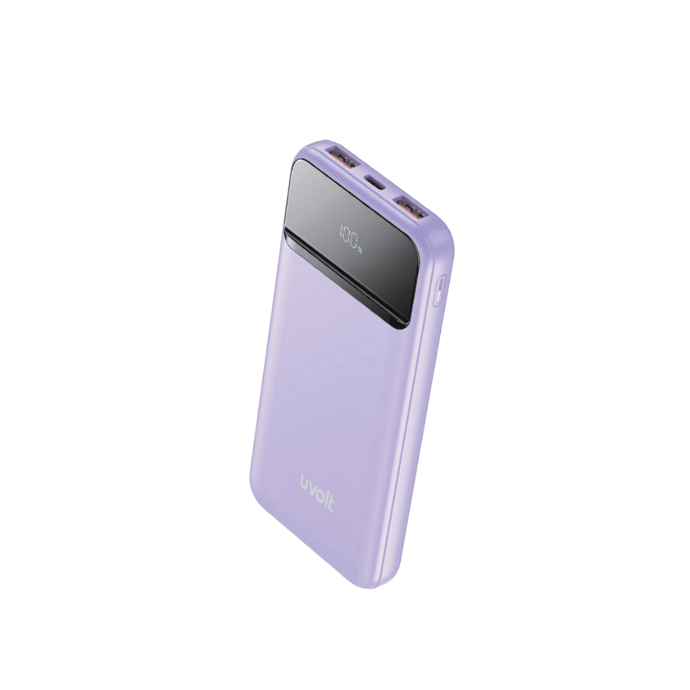 แบตเตอรี่สำรอง UVOLT EP11PD-PUR (EP-P104) 10,000 MAH สีม่วง (PD20W I QC3.0 หน้าจอ LED)