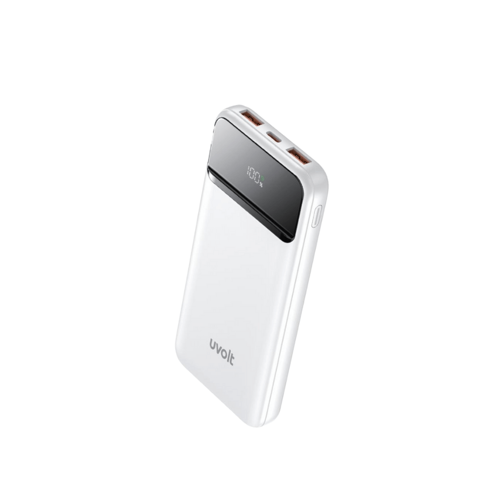 แบตเตอรี่สำรอง UVOLT EP11PD-WHT (EP-P104) 10,000 MAH สีขาว (PD20W I QC3.0 หน้าจอ LED)
