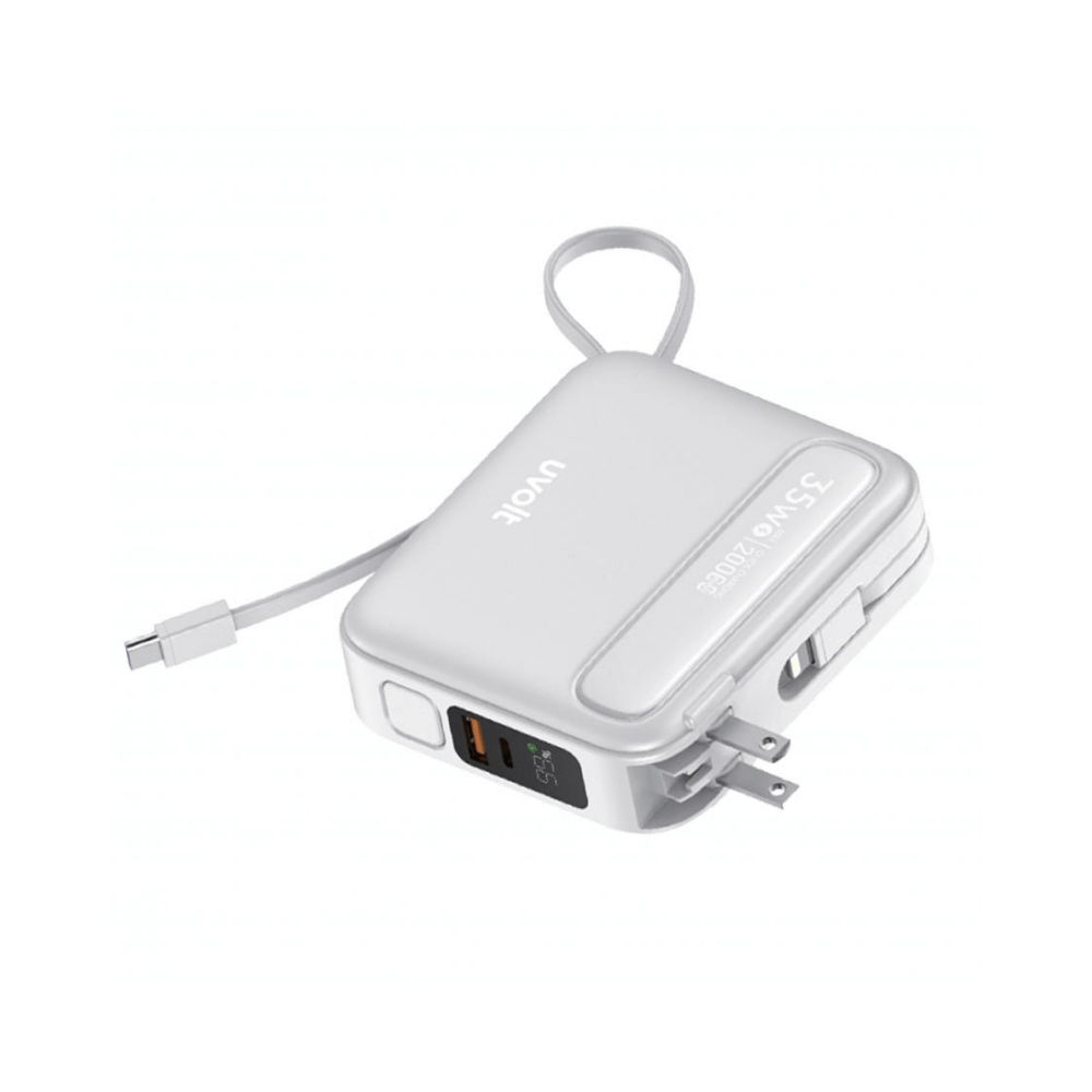แบตเตอรี่สำรอง UVOLT UVP20AC-01-WHT (EP-P203) 3IN1 20,000MAH สีขาว รองรับชาร์จเร็วสูงสุด 35W_0