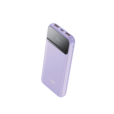 แบตเตอรี่สำรอง UVOLT EP11PD-PUR (EP-P104) 10,000 MAH สีม่วง (PD20W I QC3.0 หน้าจอ LED)