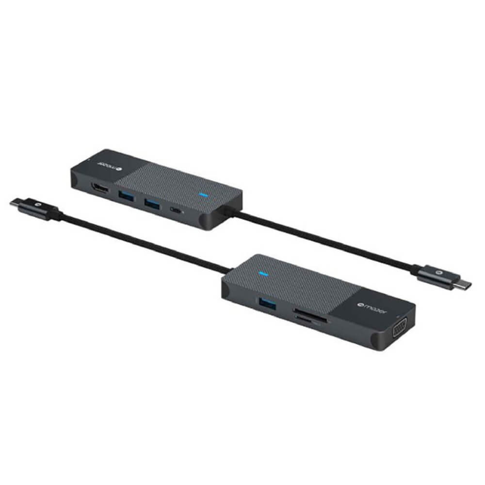 อุปกรณ์เชื่อมต่อ ยูเอสบี-ซี มีเดีย ฮับ MAZER M-UC2MULTI7005-BK HUB MULTI 8 IN 1 PD3.0 100W