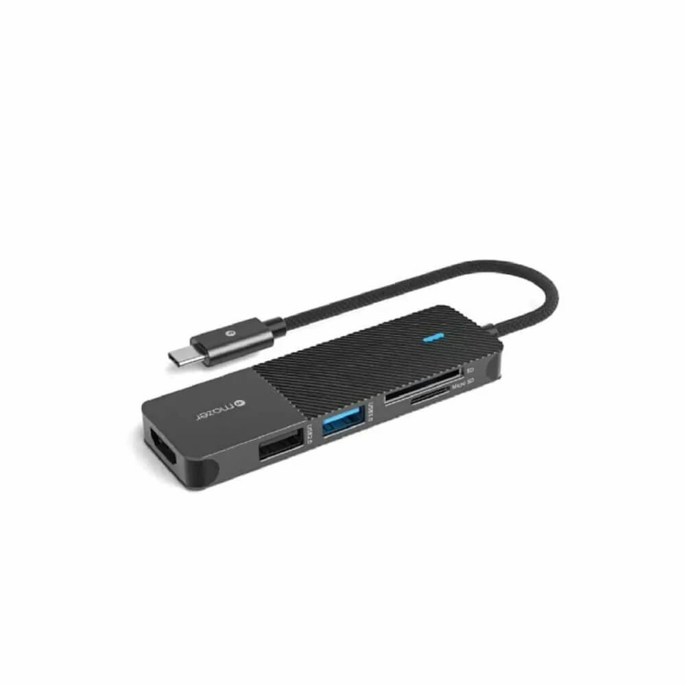 อุปกรณ์เชื่อมต่อ ยูเอสบี-ซี มีเดีย ฮับ MAZER M-UC2MULTI7001C-BK 5IN1 USB-C