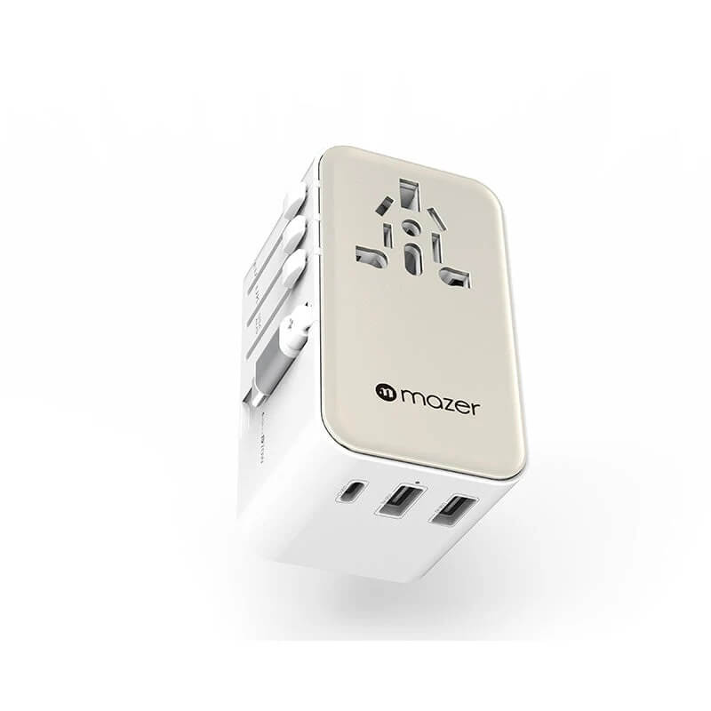 หัวแปลงปลั๊กไฟ MAZER M-IFTRAVEL370-WT รองรับไฟสูงสุด 2400 วัตต์