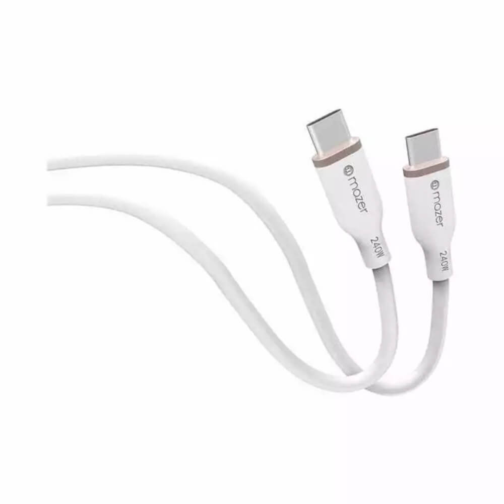 สายชาร์จ USB-C TO USB-C MAZER M-FLEX-C265-WH 60 วัตต์ ยาว 2 เมตร สีขาว
