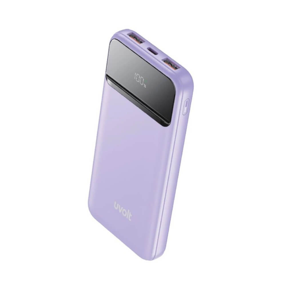 แบตเตอรี่สำรอง 3C Uvolt UVP11PD-PUR 10,000 MAH สีม่วง (2xUSB QC + 1C PD 22.5W)