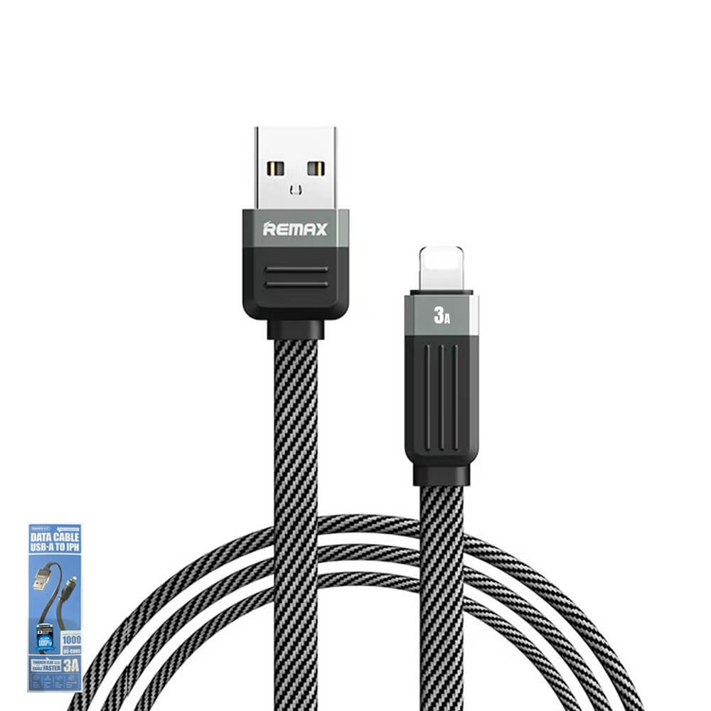 สายชาร์จ USB-A to Lightning REMAX RC-C085-BLK 3A ยาว 1 เมตร สีดำ