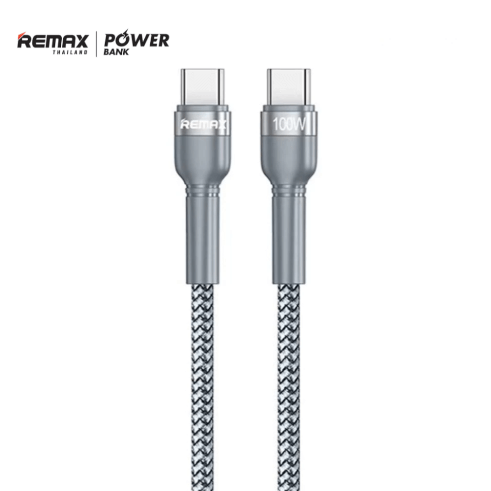สายชาร์จ USB-C to USB-C REMAX RC-172cSLV 100W ยาว 1 เมตร สีเงิน