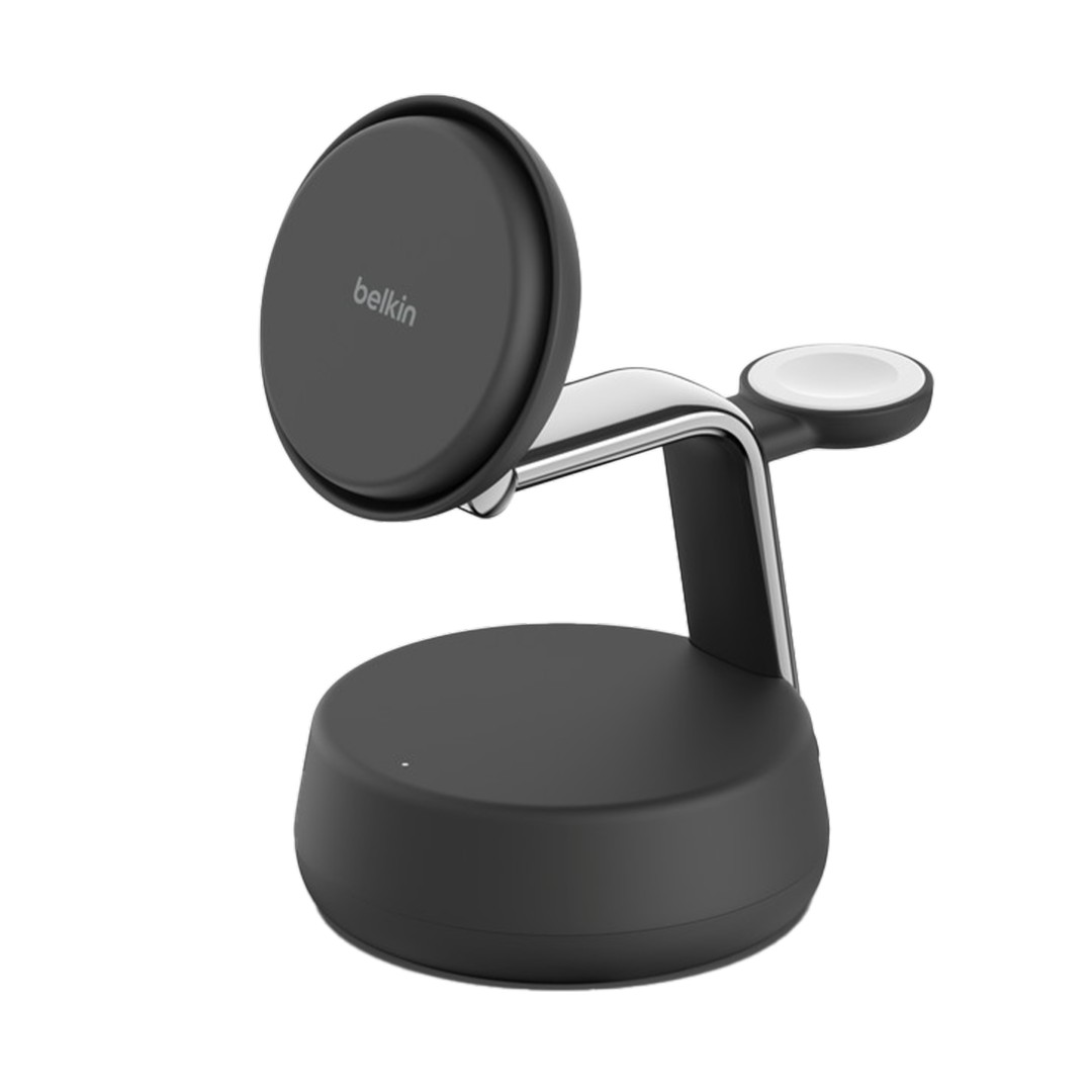 แท่นชาร์จไร้สาย 3-IN-1 BELKIN WIZ040 ULTRACHARGE PRO QI2 (25 วัตต์) สีชาโคล