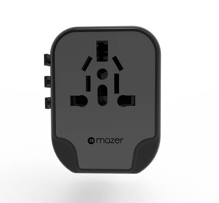 หัวแปลงปลั๊กไฟ MAZER M-IFTRAVEL120PD-BG รองรับไฟสูงสุด 2400 วัตต์