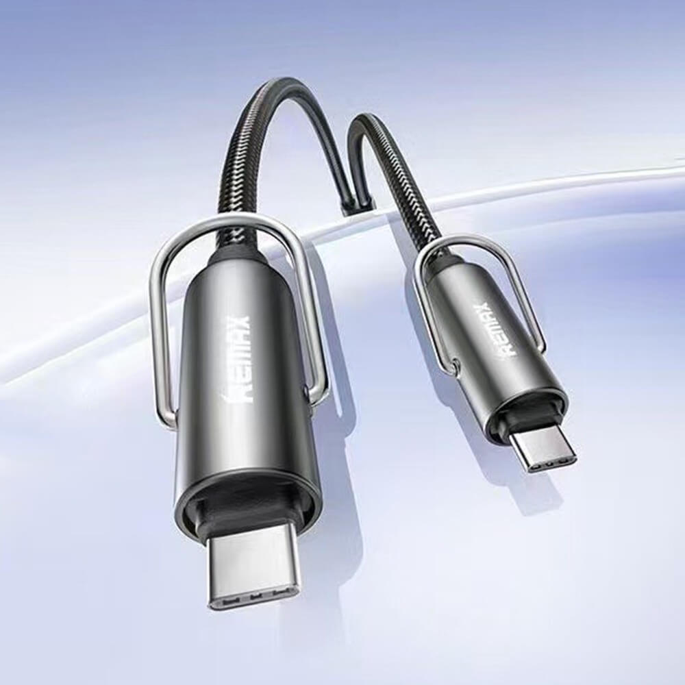 สายชาร์จ USB-C to USB-C REMAX C20-BLK 2in1 65W ยาว 1.2 เมตร สีดำ