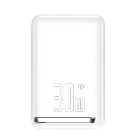 แบตเตอรี่สำรอง Pisen TP-D101-WHT 10,000mAh ชาร์จไร้สาย Magnetic Qi2 สีขาว