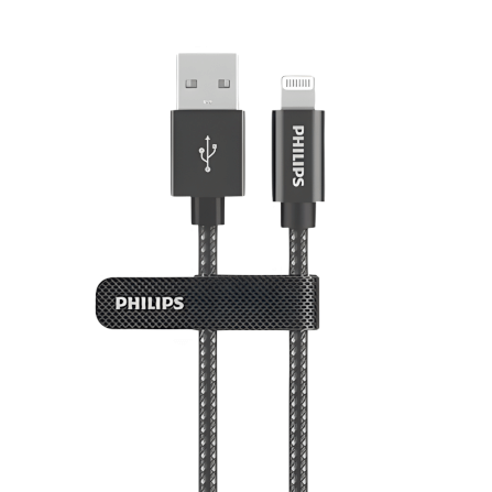 สายชาร์จ PHILIPS รุ่น DLC5030V/00 USB-A TO LIGHTNING สีดำ_0