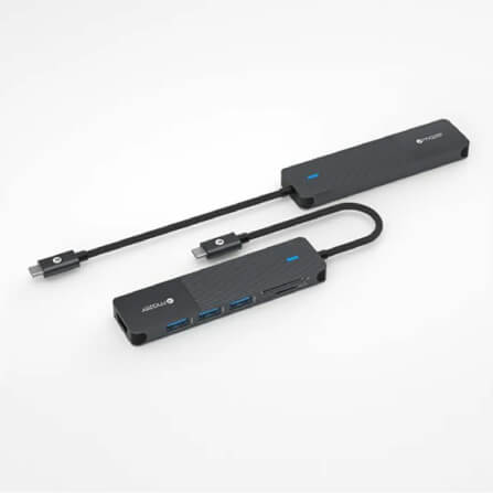 อุปกรณ์เชื่อมต่อ ยูเอสบี-ซี มีเดีย ฮับ MAZER M-UC2MULTI7001-BK PRO 6-IN-1 HUB_0