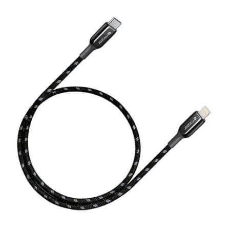 สายชาร์จ USB-C TO LIGHTNING MAZER M-PL3PRO-C2L250-BK 60 วัตต์ ยาว 2.5 เมตร สีดำ_0