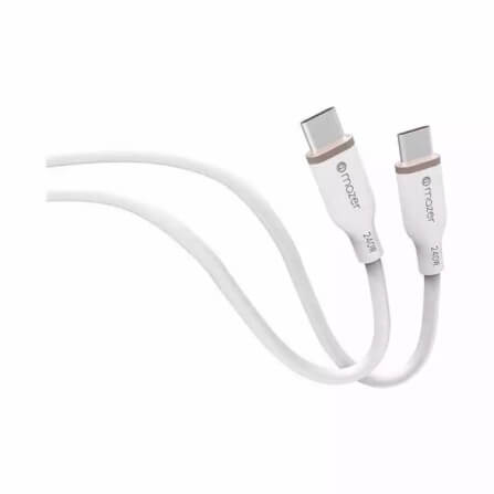 สายชาร์จ USB-C TO USB-C MAZER M-FLEX-C2240-WH 240 วัตต์ ยาว 2 เมตร สีขาว_0