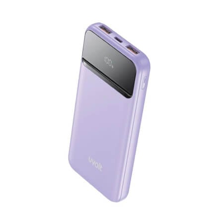 แบตเตอรี่สำรอง 3C Uvolt UVP11PD-PUR 10,000 MAH สีม่วง (2xUSB QC + 1C PD 22.5W)_0