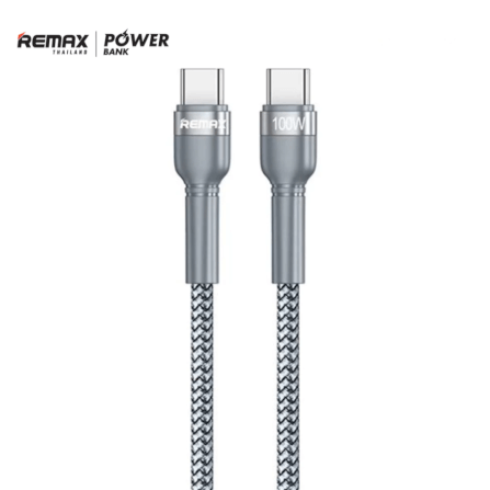 สายชาร์จ USB-C to USB-C REMAX RC-172cSLV 100W ยาว 1 เมตร สีเงิน_0