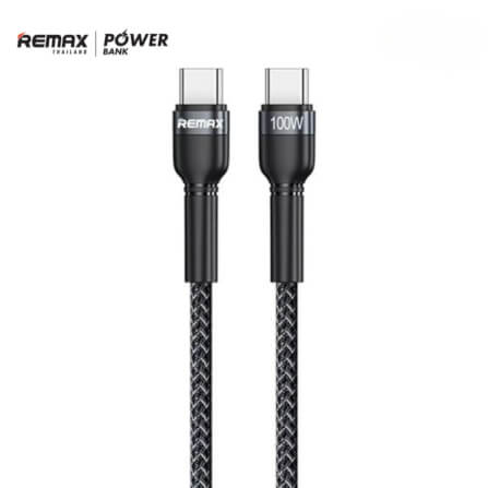 สายชาร์จ USB-C to USB-C REMAX RC-172cBLK 100W ยาว 1 เมตร สีดำ_0