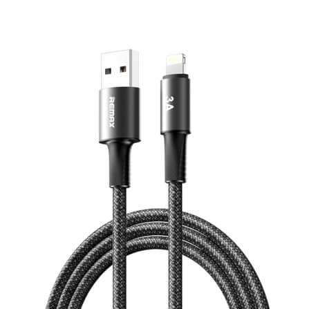 สายชาร์จ USB-A to Lightning REMAX CB25-BLK 3A ยาว 1.2 เมตร สีดำ_0