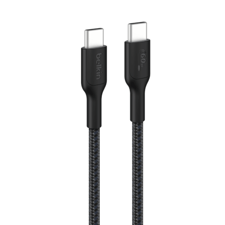 สายชาร์จเร็ว USB-C BELKIN CAB024 ชาร์จเร็ว 60 วัตต์ สายถักไนล่อน ยาว 1 เมตร สีดำ_0
