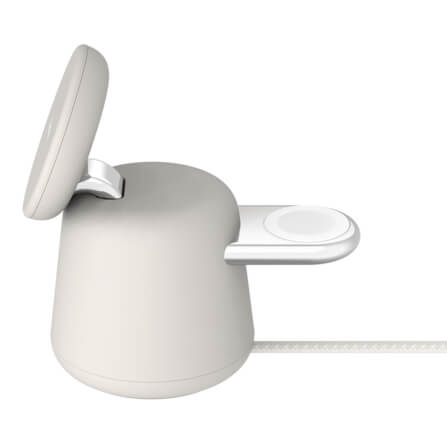 แท่นชาร์จไร้สาย BELKIN WIZ020BTH37 2IN1 ชาร์จเร็วเทคโนโลยี MAGSAFE สีครีม_1