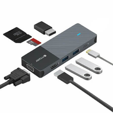 อุปกรณ์เชื่อมต่อ ยูเอสบี-ซี มีเดีย ฮับ MAZER M-UC2MULTI7005-BK HUB MULTI 8 IN 1 PD3.0 100W_1