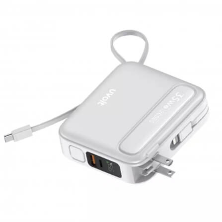 แบตเตอรี่สำรอง 3C Uvolt UVP20AC-01-WHT 20,000 MAH สีดำ (PD35W+ QC + AC + C&L Cable)_1