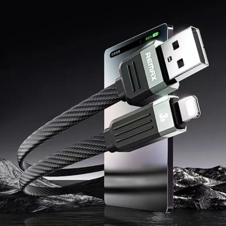 สายชาร์จ USB-A to Lightning REMAX RC-C085-BLK 3A ยาว 1 เมตร สีดำ_1