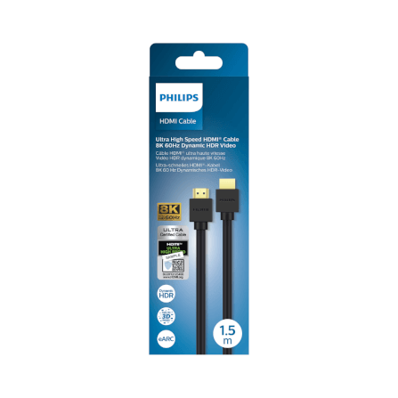 สายเคเบิล HDMI PHILIPS SWV9431C/00 คมชัดระดับ ULTRA HD 8K ความยาว 1.5 เมตร_2